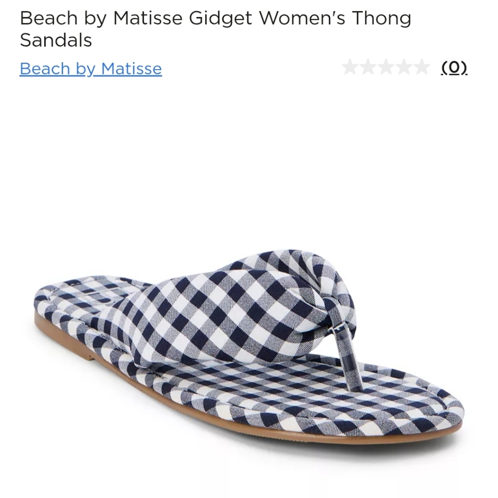 NWOT Gingham Sandals